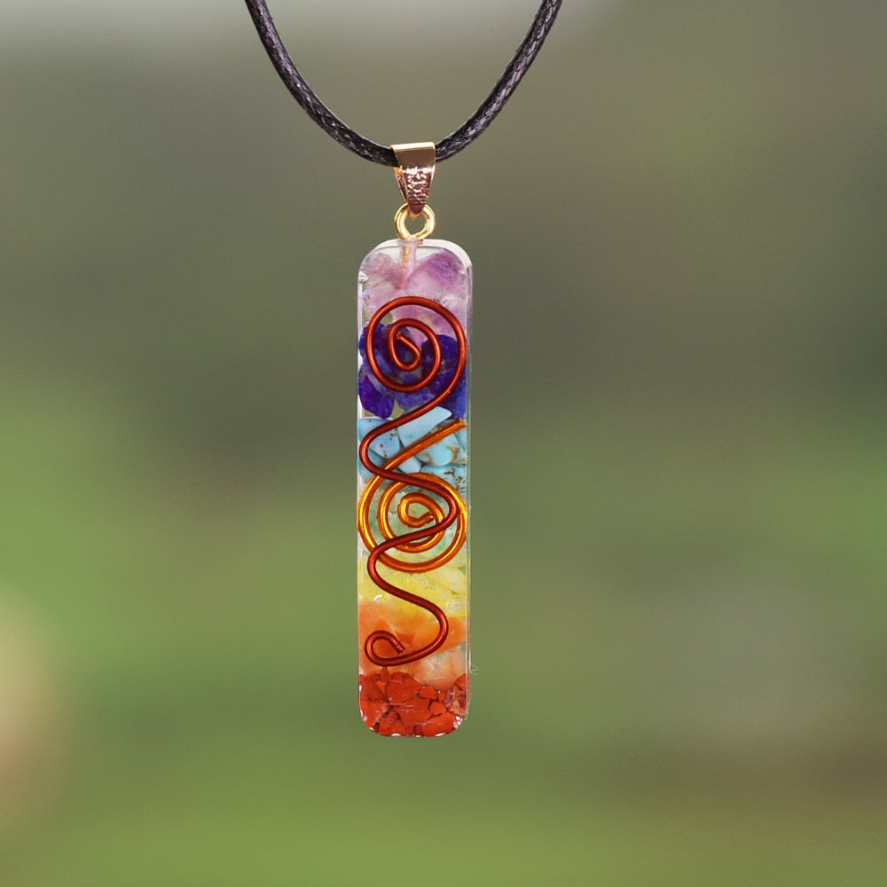 Aura Restored Rainbow Chakra Energy Necklace Aura Restored