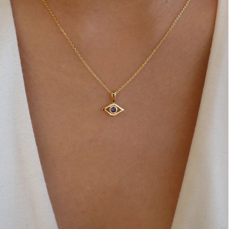 Turkish Blue Evil Eye Necklace Aura Restored