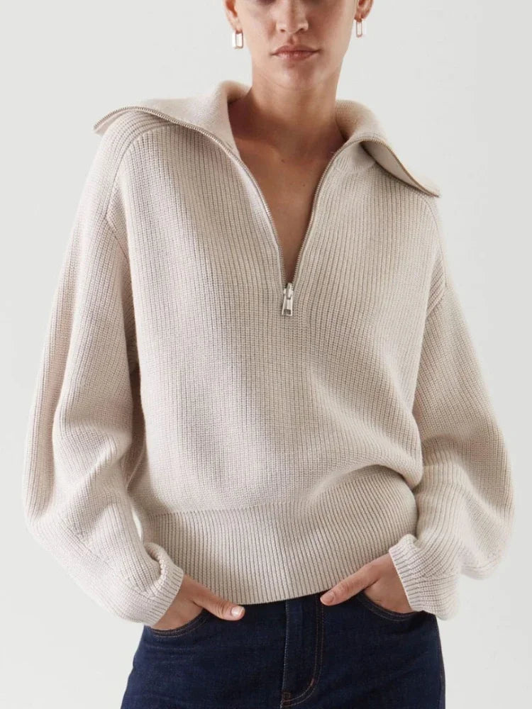 Cosmo Aura Turtleneck Zipper Sweater Aura Restored