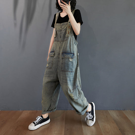 9DF Multi-Pockets Wide Leg Jumpsuit Aura Restored