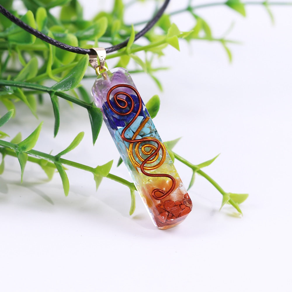 Aura Restored Rainbow Chakra Energy Necklace Aura Restored