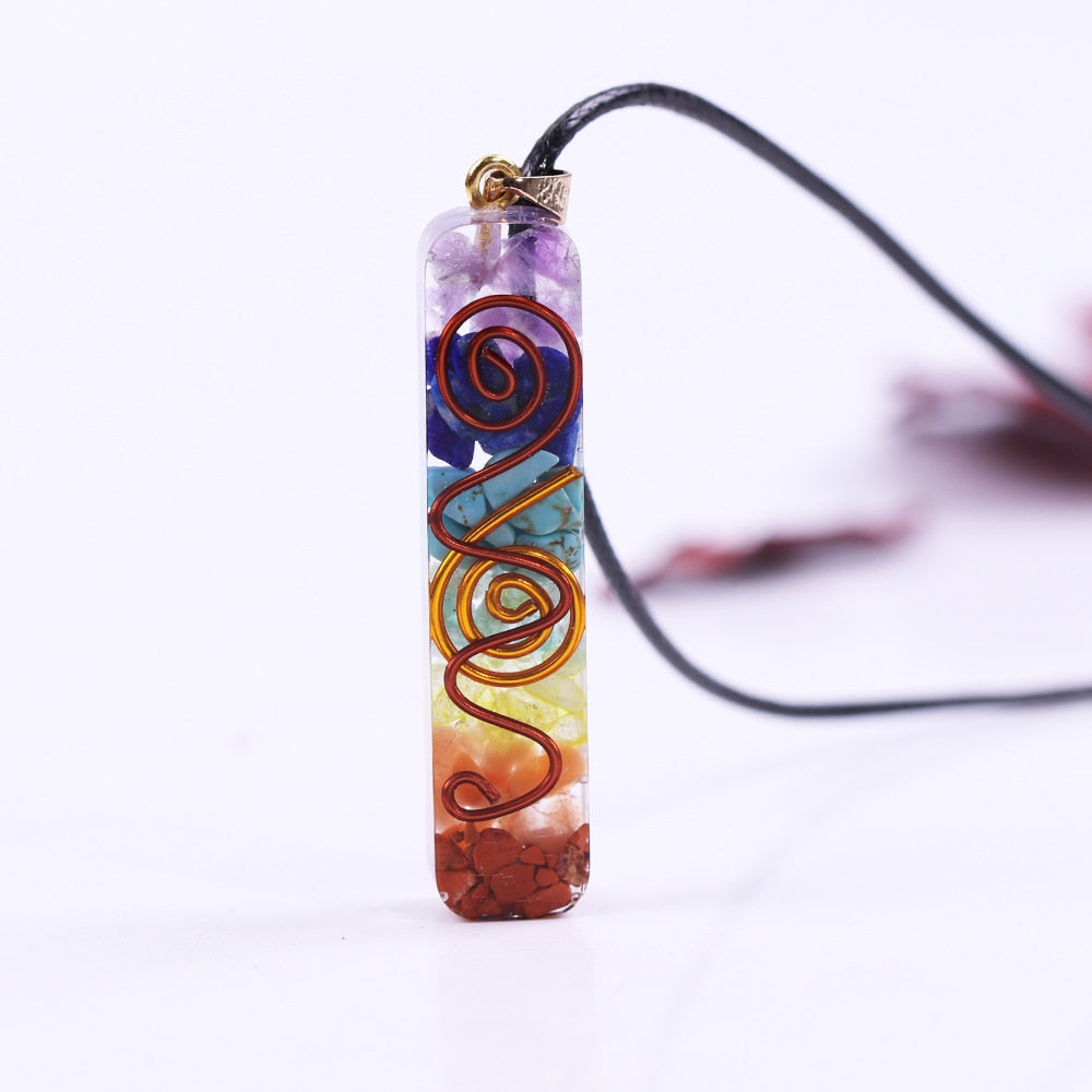 Aura Restored Rainbow Chakra Energy Necklace Aura Restored