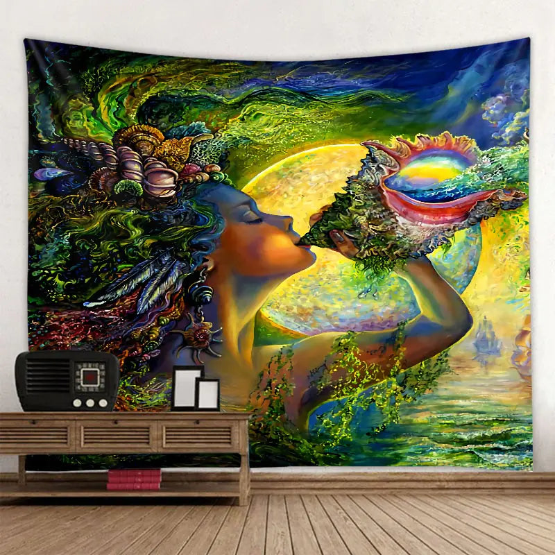 Dro 3D Fantasy Colorful Art Tapestry Aura Restored