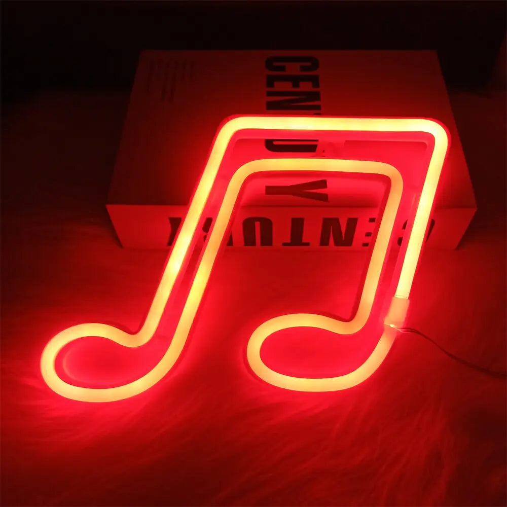 Musical Notes Neon Bar Lights Aura Restored