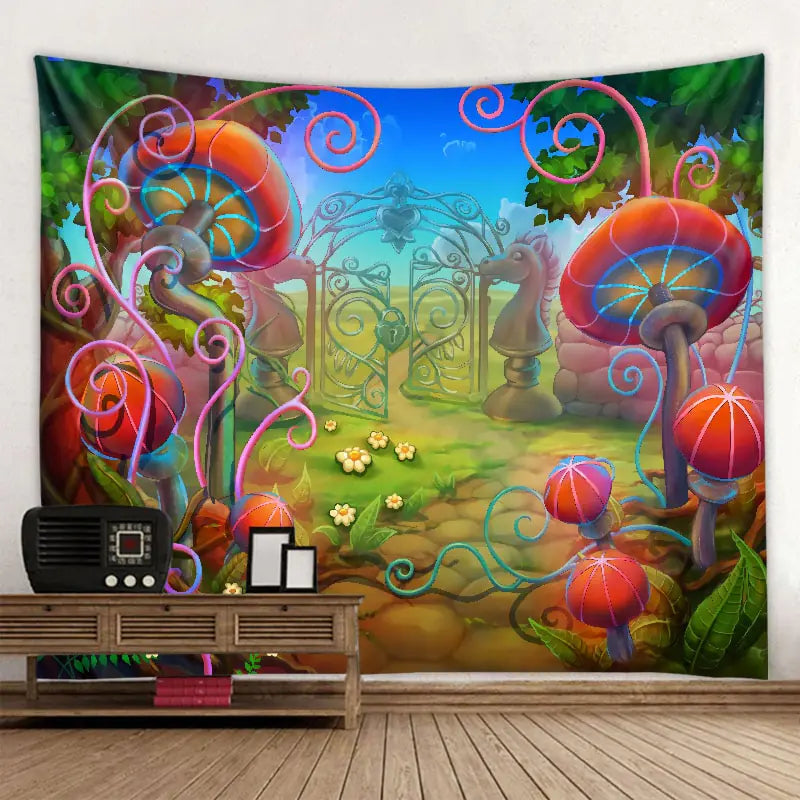 Dro 3D Fantasy Colorful Art Tapestry Aura Restored