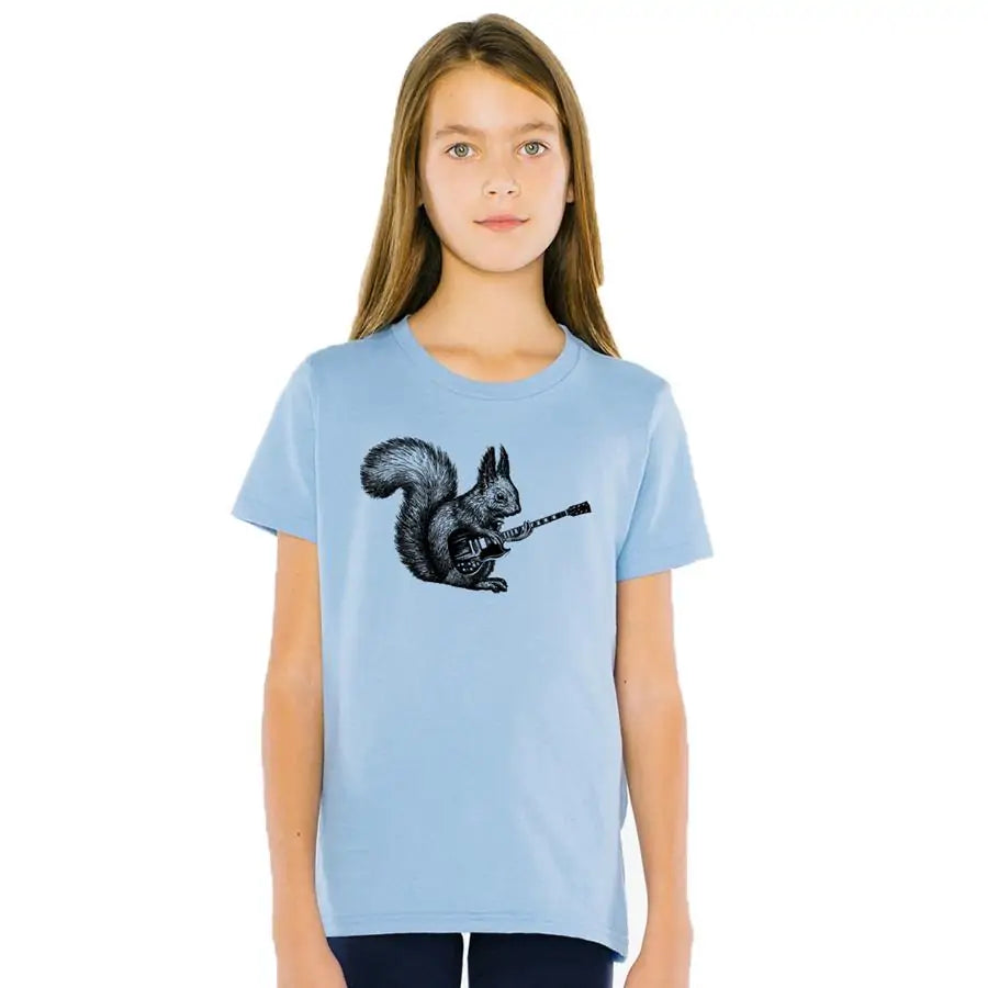 Quirky Style squirrel playing guitar shirt Aura Restored